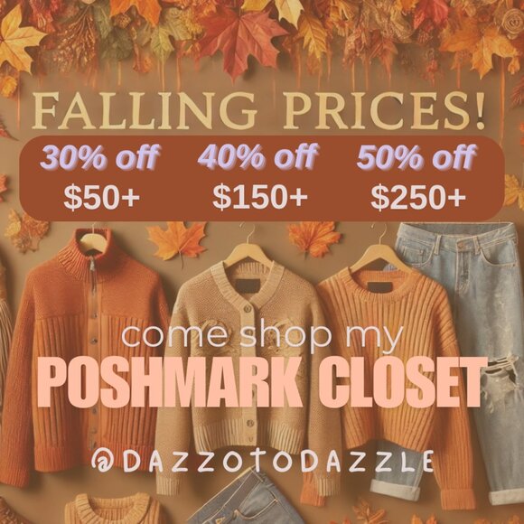 FALL-ing PRICES! Shop my October sales to help me clear out my closet! - Picture 1 of 1